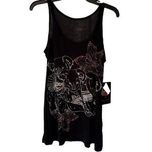 Key Closet Women’s Black Koalas Swarovski Studded Tank Top Size Small